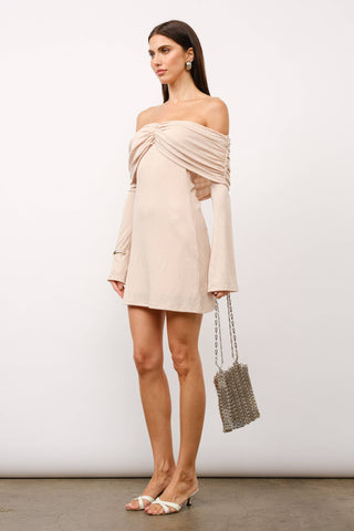 Kelsey Long Sleeve Off the Shoulder Mini Dress
