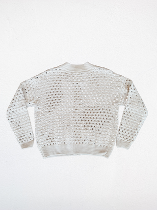 Open Knit Zip Jacket