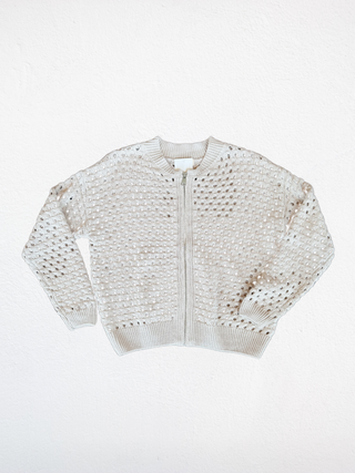 Open Knit Zip Jacket