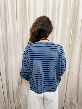 Oversized Striped Long Sleeve Top