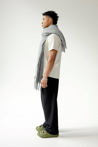 The Reykjavik Scarf with RWS Wool in Grey