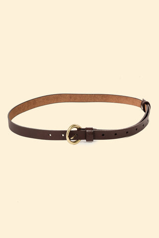 The Circle Buckle Leather Belt