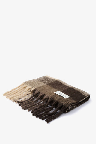 The Reykjavik Scarf - 100% Recycled in Brown Check