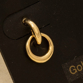 Gold Dipped Dainty Hoop Dangle Studs