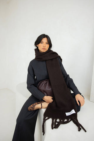 The Reykjavik Scarf - 100% Recycled in Ground Coffee