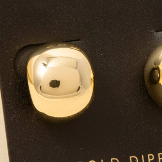 Gold Dipped Spherical Hoop Earrings