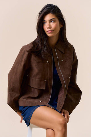 The Faux Suede Elevated Utility Jacket