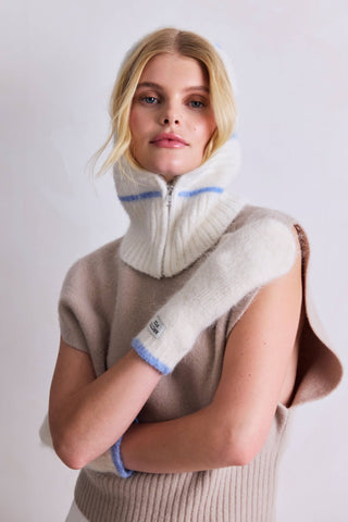 The Alpaca Mittens in Sky Blue