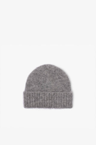The Mohair Beanie in Arctic Grey