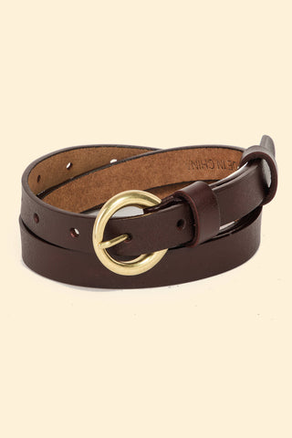 The Circle Buckle Leather Belt