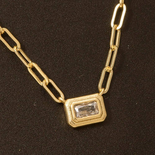 The Gold Dipped Baguette Pendant Necklace