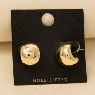 Gold Dipped Spherical Hoop Earrings