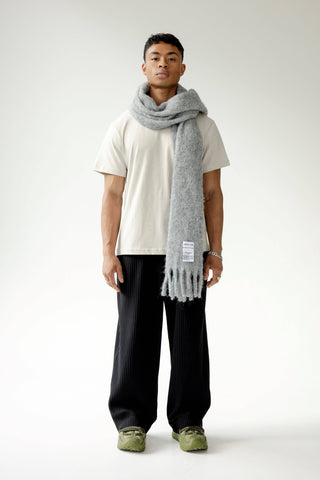 The Reykjavik Scarf with RWS Wool in Grey