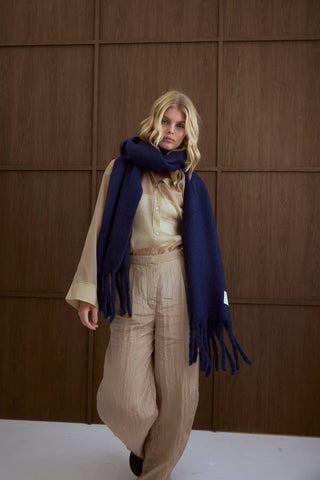 The Reykjavik Scarf - 100% Recycled in Midnight Blue