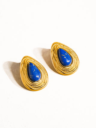 Thura 18K Gold Non-Tarnish Lapis Lazuli Droplet Earring