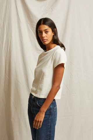 Lisa Recycled Cotton Slim Crew Tee