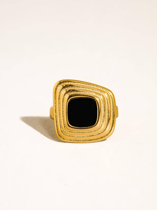 The 18K Gold Non-Tarnish Abstract Statement Ring