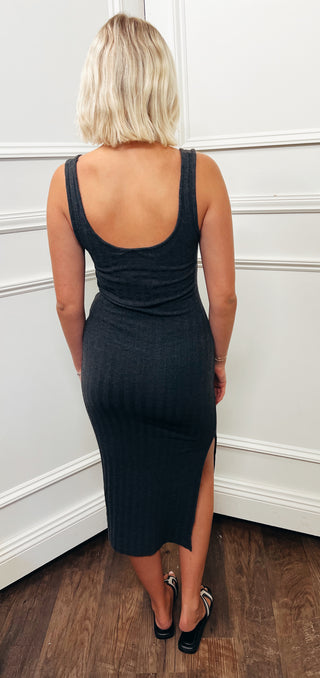Work It Out Scoop Neck Rib Dress