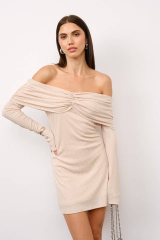 Kelsey Long Sleeve Off the Shoulder Mini Dress