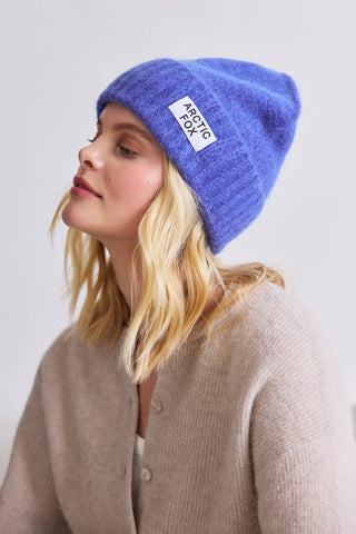 The Mohair Beanie in Future Dusk Blue