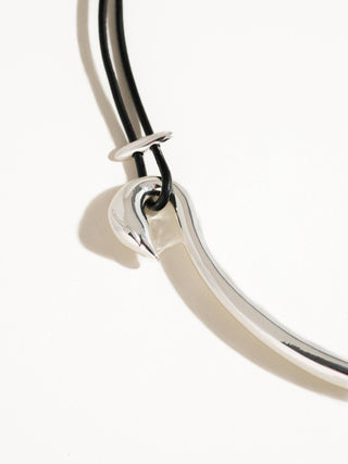 Verve White Platinum Plated Statement Choker: Silver