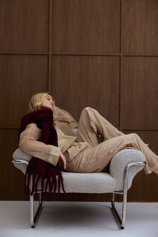 The Stockholm Scarf - 100% Recycled in Cherry Lacquer