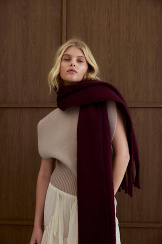The Stockholm Scarf - 100% Recycled in Cherry Lacquer