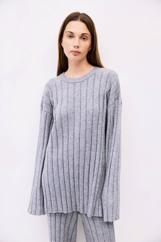 The Dakota Ribbed Knit Lounge Sweater