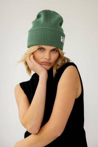 The Recycled Bottle Beanie in Forest Fern