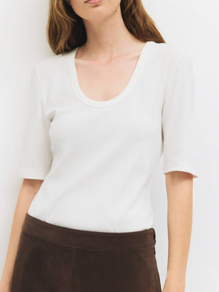 The Ribbed Elbow Tee