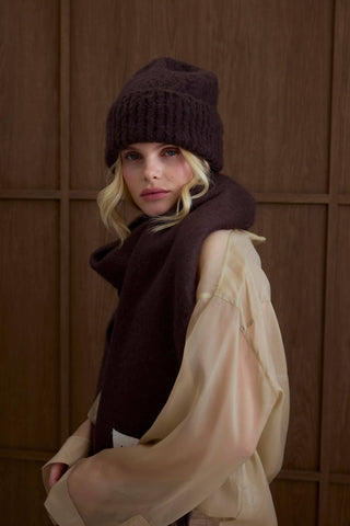 The Reykjavik Scarf - 100% Recycled in Ground Coffee