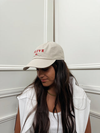 Contrast Olive St. Embroidered Baseball Cap