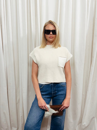 Short Sleeve Easy Sweater