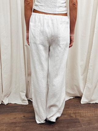 Positano Linen Drawstring Pant
