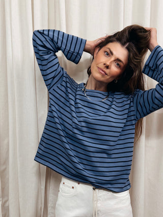 Oversized Striped Long Sleeve Top