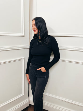 Clyde Ribbed Longsleeve Baby Tee