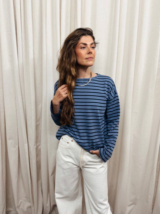 Oversized Striped Long Sleeve Top