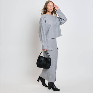 Roxy Woven Double Handle Woven Crossbody