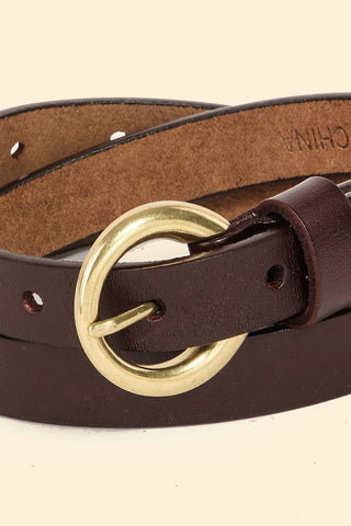 The Circle Buckle Leather Belt