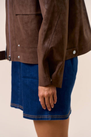 The Faux Suede Elevated Utility Jacket