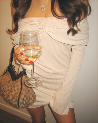 Kelsey Long Sleeve Off the Shoulder Mini Dress