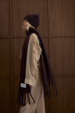 The Reykjavik Scarf - 100% Recycled in Ground Coffee