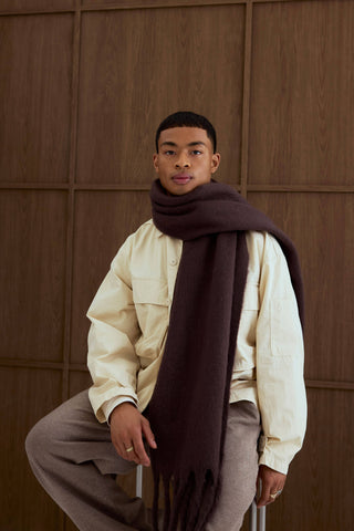 The Reykjavik Scarf - 100% Recycled in Ground Coffee