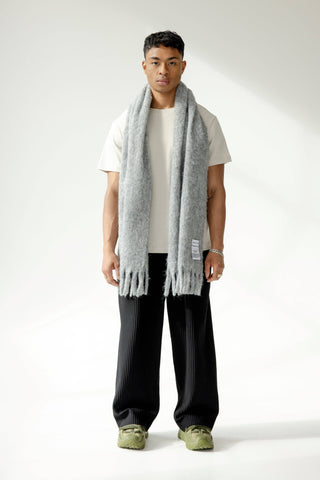 The Reykjavik Scarf with RWS Wool in Grey