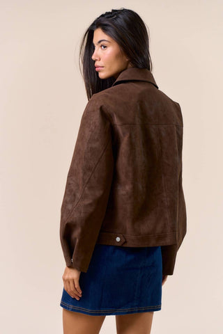 The Faux Suede Elevated Utility Jacket