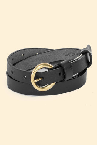 The Circle Buckle Leather Belt