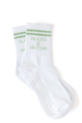 Pilates + Matcha Grip Socks