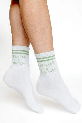 Pilates + Matcha Grip Socks