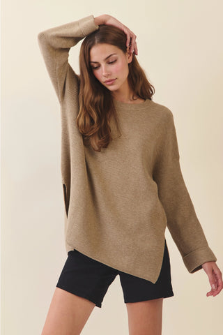 The Side Slit Long Pullover