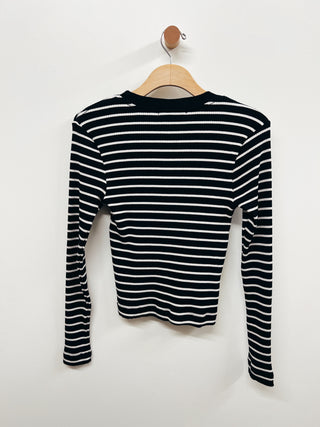 Clyde Ribbed Longsleeve Stripe Baby Tee